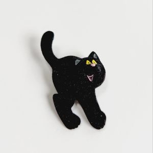 Vintage Hallmark Halloween Black Cat Brooch/Pin